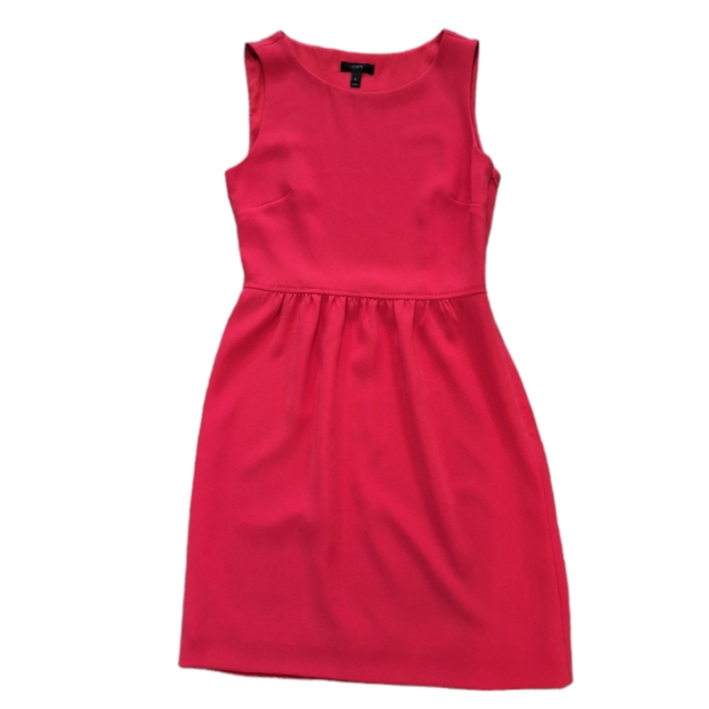 J. Crew Red Sleeveless Sheath Dress, Sz 0